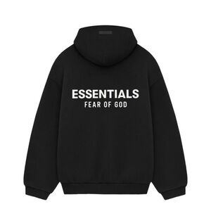 Essentials Fear of God Black Hoodie & Sweatpants Set SS24 | XXS-XXL